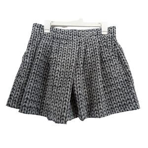 Banana Republic‎ Skort Shorts 10 Gray Wide Leg Front Banded Waist Printed Casual